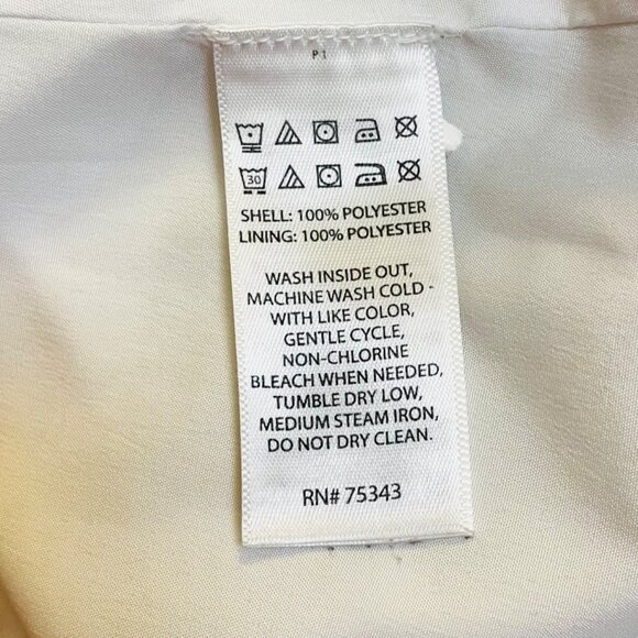 Shrinking Violet Girls White and Navy Blue Sleeveless Dress Size 4 w/ 3-D Flower - Picture 11 of 11